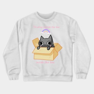 Thinking outside the box inside the box Crewneck Sweatshirt